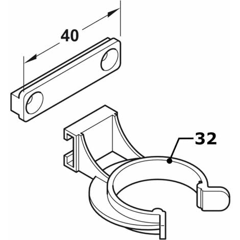 5x CLIP A BAÏONNETTE POUR PLINTHE MEUBLE TUBE PIED CUISINE SALLE