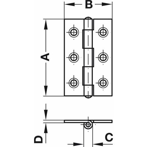 Lot de 4 charnières de porte amovibles en acier inoxydable 304 pour portes intérieures et