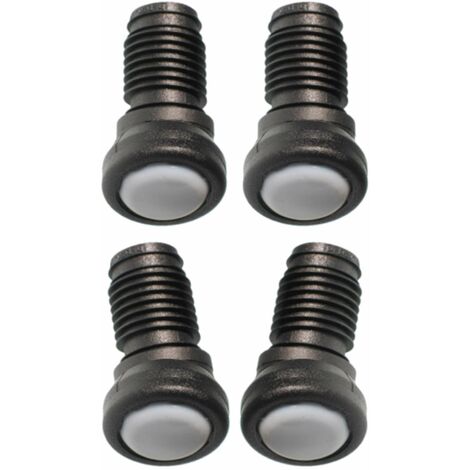4x embout rentrant pied rond orientable base de glissement 35mm en Téflon PTFE, diamètre extérieur tube 20mm