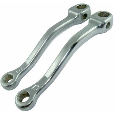 Manivelle cyclomoteur gauche + droit entraxe 150mm acier chromé compatible avec Solex 3800 Peugeot 103 MBK 51