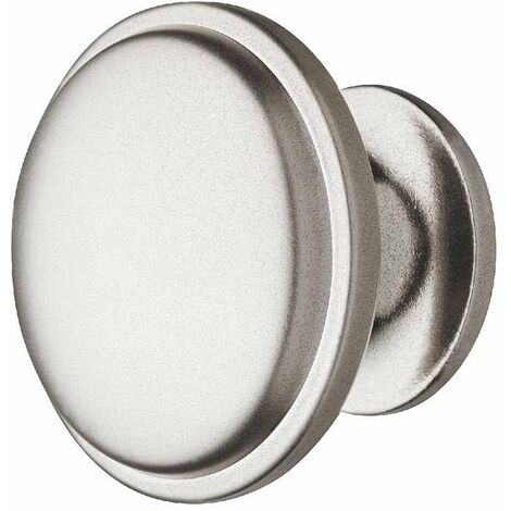 Cyclingcolors – Poignée de meuble bouton métal argent nickelé mat – Diamètre 36mm – Hauteur 28mm – Pour portes armoire et commode