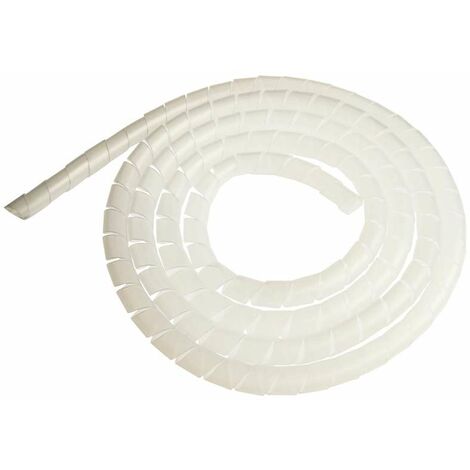 Gaine spiralée diamètre 7,6mm x 10mm longueur 3m spirale plastique transparente protection câble fil électrique