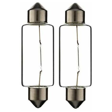 2x Ampoule navette transparent 24V 18W 15x44mm SV8.5 universelle camion fourgon camping car voiture moto tracteur