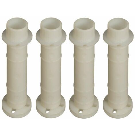 4x Pied de meuble cuisine hauteur réglable 150 à 190 mm blanc Ø 34 mm support plastique plinthe (1/2)
