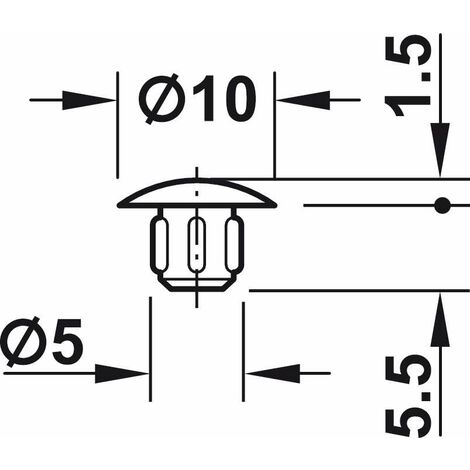 YINETTECH 200pcs 10mm Couvercle De Trou De Perçage Type Push-in Trou