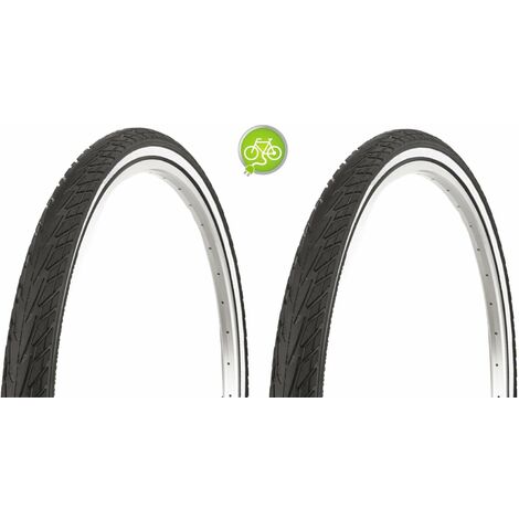 2x Pneu vélo électrique anti crevaison 700 x 45c = 28 x 1 5/8 x 1 3/4 (47-622) avec bande réfléchissante vae e-bike vélo vtt ville vtc pneus
