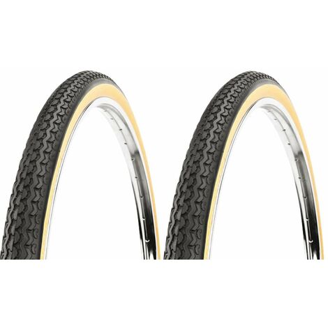 2x Pneu vélo 650 x 35B (35-584) 27,5 x 1,4 noir brun cycle ville route vtc chemin