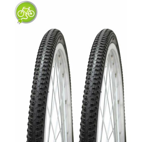 2x Pneu vélo électrique anti crevaison 700x38C = 28 x 1 5/8 x 1 1/2 = 40-622 VAE E-Bike VTT ville VTC Blue way Pneus