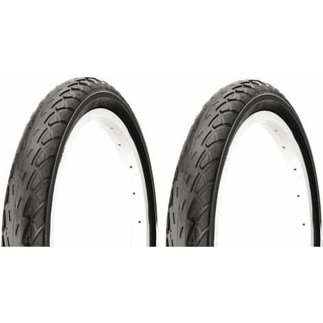 2x Pneu vélo 24x1.75 (47-507) noir universel VTT VTC tout terrain cross country