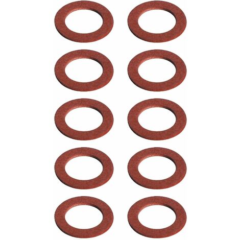 10x joint en fibre rouge DIN 7603 bague d'étanchéité plomberie eau froide chaude sanitaire, 22x27x1,5mm
