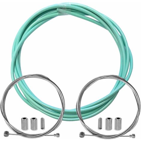 kit gaine frein vert céleste vélo avec câble embouts kit avant arrière compatible avec shimano sram cycle ville route vtt insert performance cable