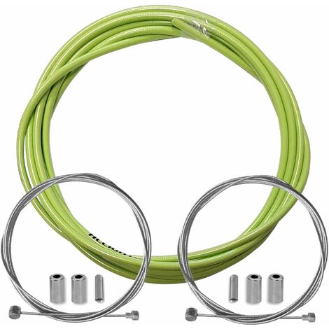 kit gaine frein vert vélo avec câble embouts kit avant arrière compatible avec shimano sram cycle ville route vtt insert performance cable