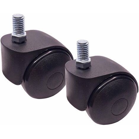 Roulettes De Chaise De Bureau Muettes - 50 Mm, Sans Tige, En PU - Pour Meubles Et Chaises (lot De 5)