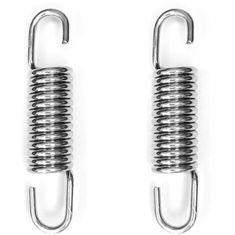 Lot De 4 Ressorts De Traction Inox 304 Avec Crochets - 1,2x10x70 Mm - Force 5 Kg - Pour Tentes, Fitness, Bricolage