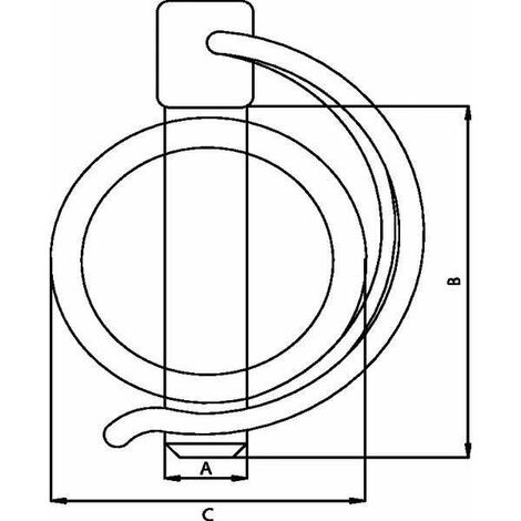 Lot De 4 Goupilles Demi-Lune Fraise 8x60 Mm – Acier Zingué, Pour Remorque, Motoculture, Tondeuse, Tracteur