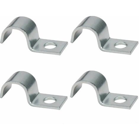 4x Collier de fixation en acier zingué Attache serrage Tube Tuyau Câble, Ø 20mm