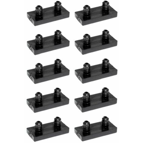 Cyclingcolors – Lot de 10 embouts de pieds de chaise en plastique noir – Dimensions 30x15mm – Protection des sols – Fixation facile avec pions de centrage