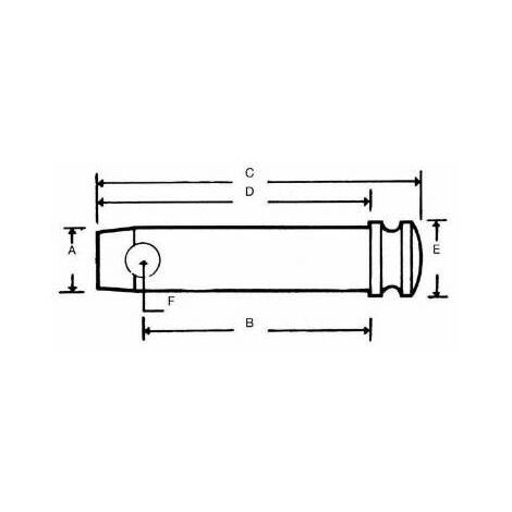 Axe D’attelage 3 Points – Diamètre 19 Mm X Longueur 162 Mm – Pour Tracteur, Remorque, Machine Agricole – Broche En Acier