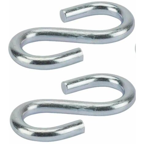 2x Crochet en S acier inoxydable diamètre 8mm Universel Fixation Corde Cuisine Vaisselle Mural Rideau Inox Suspendre Ustensile (1/2)