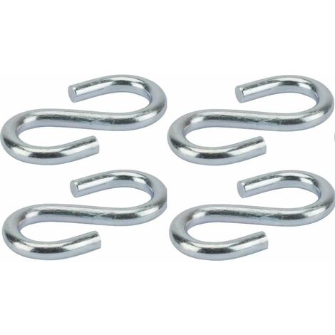 4x Crochet en S acier inoxydable diamètre 3mm Universel Fixation Corde Cuisine Vaisselle Mural Rideau Inox Suspendre Ustensile (1/2)