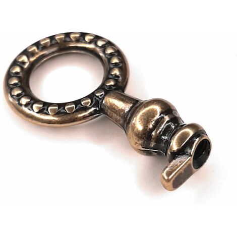 fausse clé de serrure meuble Louis XVI perlé ancien décoration rustique vintage clef zamak