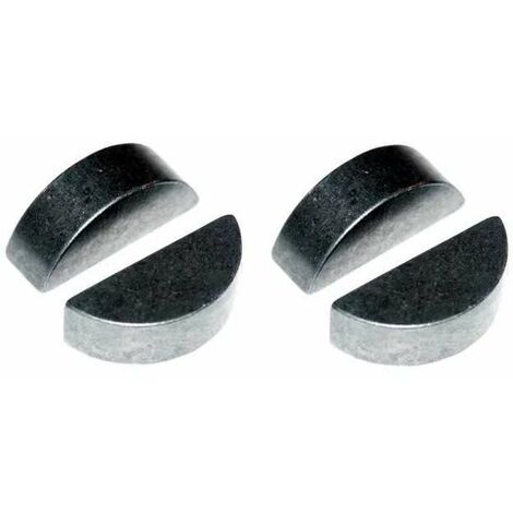 4x Clavette demi lune disque en acier DIN 6888 Arbre Transmission Tracteur Tondeuse Motoculteur Butée Lame Mécanique Fixation, 3x7,5x18,57mm