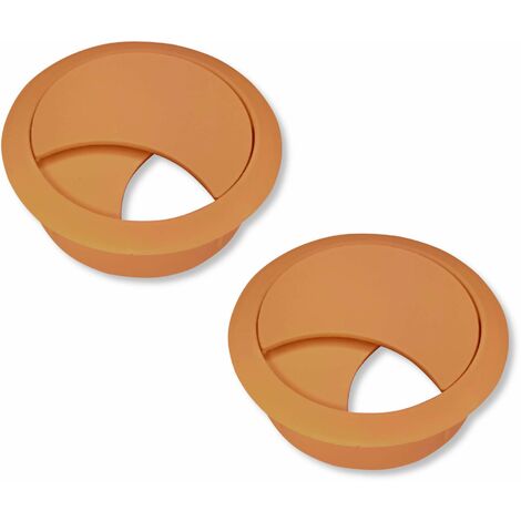 Cyclingcolors – Lot de 2 passe-câbles encastrables 68mm – Pour bureau et table – Matière plastique – Passage de câbles d'ordinateurs et écrans