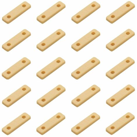 20x Pied de meuble à visser en plastique 50 x 14 x 5mm Patin glisseur Protection Sol Pied Meuble Chaise, hêtre