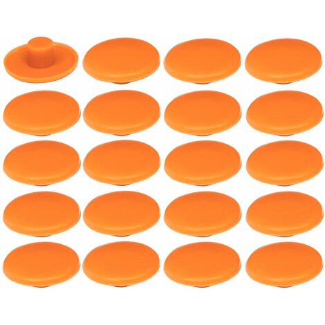 20x Cache vis en plastique 4 x 2,7 x 11,8mm Confirmat Meuble Capuchon Bouchon Trou Protection Universel, orange