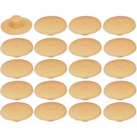 20x Cache vis en plastique 4 x 2,7 x 11,8mm Confirmat Meuble Capuchon Bouchon Trou Protection Universel, beige pommier