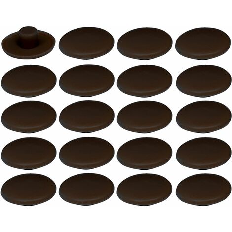 20x Cache vis en plastique 4 x 2,7 x 11,8mm Confirmat Meuble Capuchon Bouchon Trou Protection Universel, marron palissandre
