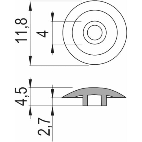 Bouchon plastique choix de diamètres 3 - 30 mm cache trou blanc