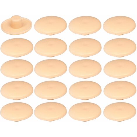 20x Cache vis en plastique 4 x 2,7 x 11,8mm Confirmat Meuble Capuchon Bouchon Trou Protection Universel, beige épicéa