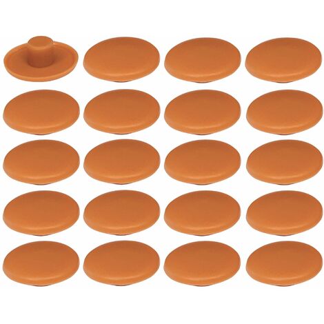 20x Cache vis en plastique 4 x 2,7 x 11,8mm Confirmat Meuble Capuchon Bouchon Trou Protection Universel, orange carotte