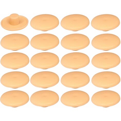 20x Cache vis en plastique 4 x 2,7 x 11,8mm Confirmat Meuble Capuchon Bouchon Trou Protection Universel, beige hêtre (1/3)