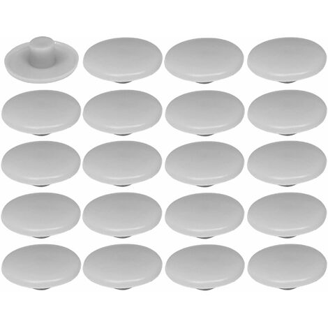 20x Cache vis en plastique 4 x 2,7 x 11,8mm Confirmat Meuble Capuchon Bouchon Trou Protection Universel, gris érable (1/3)