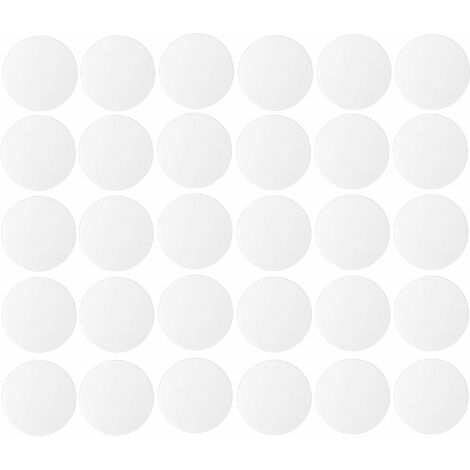 Cyclingcolors – Lot de 30 caches vis adhésifs autocollants 20mm – Pour bois, métal et plastique – Finition esthétique pour meubles et murs – Blanc