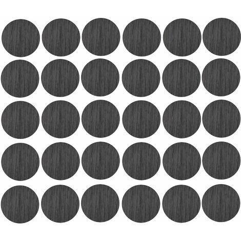 30x Cache vis adhésif autocollant diamètre 20mm bouchon trou meuble table chaise maison, bois tilleul foncé