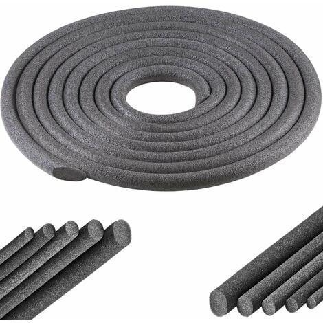 Fond de joint torique en mousse isolation thermique phonique rond Cordon Etanchéité Polyéthylène Fenêtre Terrasse Seuil Porte, Ø8mm x 3 mètres