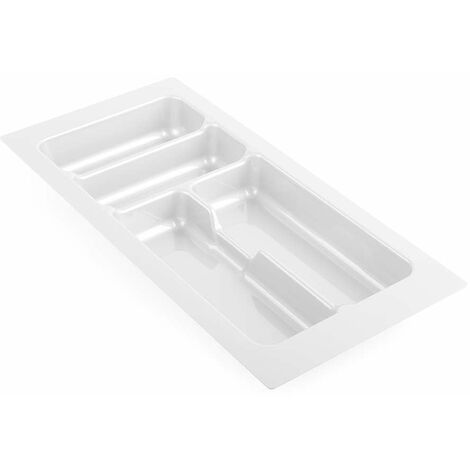 Cyclingcolors – Range couverts en plastique redécoupable – Organiseur de tiroir 4 compartiments 235 x 490 mm – Rangement optimisé pour ustensiles de cuisine
