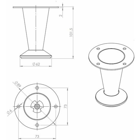 Support De Pommeau De Douche En Laiton Galvanisé - 11x8x8 Cm, Réglable, Fixation Par Vis D'expansion (trou 8 Mm) - 3