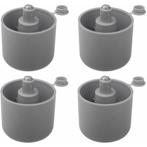 Cyclingcolors – Pieds de meuble réglables 4x en plastique – Hauteur 42 mm – Ajustement jusqu'à +28 mm – Capacité 100 kg – Couleur gris