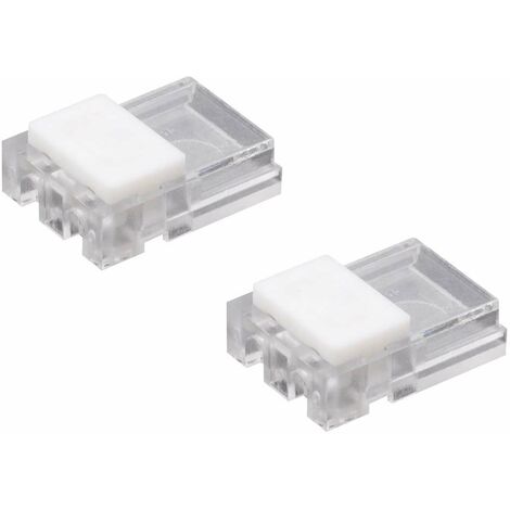 2x connecteur LED 2 broches 8mm raccord bande fil électrique noir rouge cosse rapide lumière lampe cuisine maison meuble salle de bain (1/3)