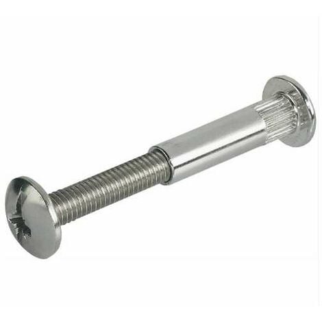 20x vis relieuse avec écrou douille tête plate + vis cruciforme tête plate en acier Fixation Métal Bois Meuble Etagère Boulon, M6 x 30mm