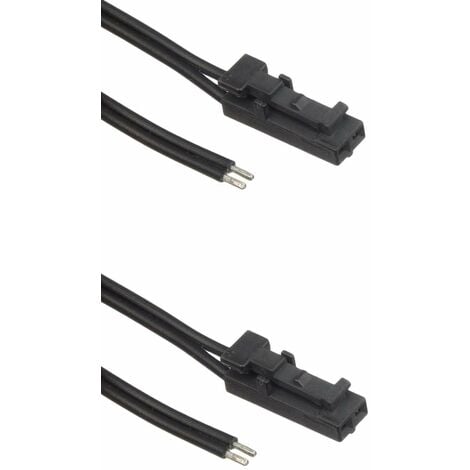2x Câble flexible avec connecteur rapide mâle + 2 fil rouge noir longueur  1,8m pour