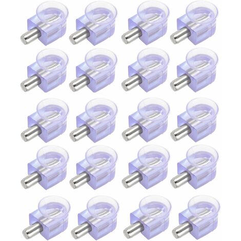 Cyclingcolors – Lot de 20 taquets à ventouse en plastique Ø5mm – Support étagère verre – Installation facile – Pour meubles et plateaux