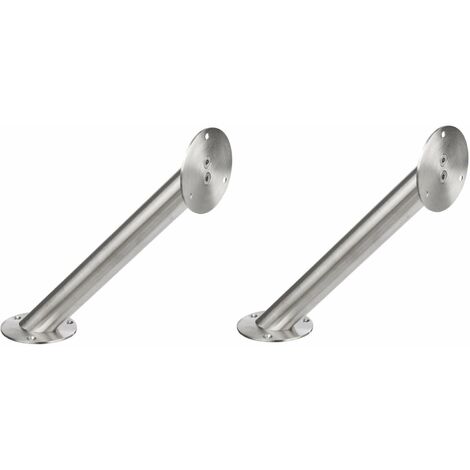 Cyclingcolors – Console pour étagère 2x inclinée 45° en acier inoxydable chromé – Diamètre 30mm – Longueur 200mm – Coudée pour comptoir cuisine