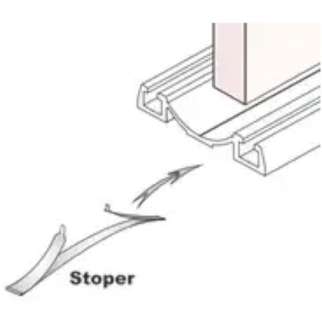 4x Ressort métal acier pour butée arrêt rail inférieur de porte coulissante Tiroir Clip Guide Bas Meuble Plinthe Planche Bois Chariot Arrêtoir Insert