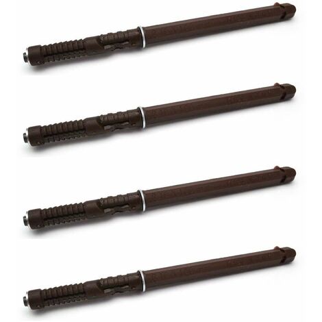 Cyclingcolors – Support d'étagère caché invisible flottant marron 15kg – Fixation murale pour bois et verre – Lot de 4 supports 100mm (1/4)