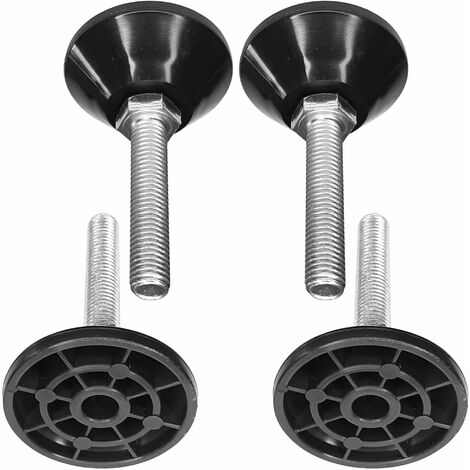 Cyclingcolors – Lot de 4 pieds réglables M12 – Vérins vis de réglage 60mm – Charge max 650kg – Acier zingué pour étagères et meubles